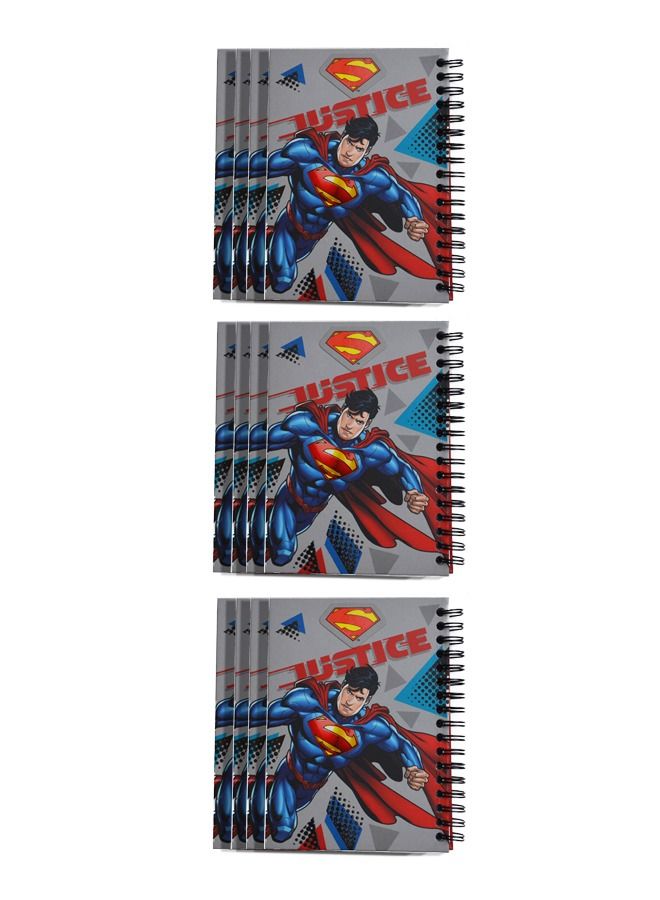 Justice League small notebook with high quality paper A6 70 sheets Pack of 12 - Image 1