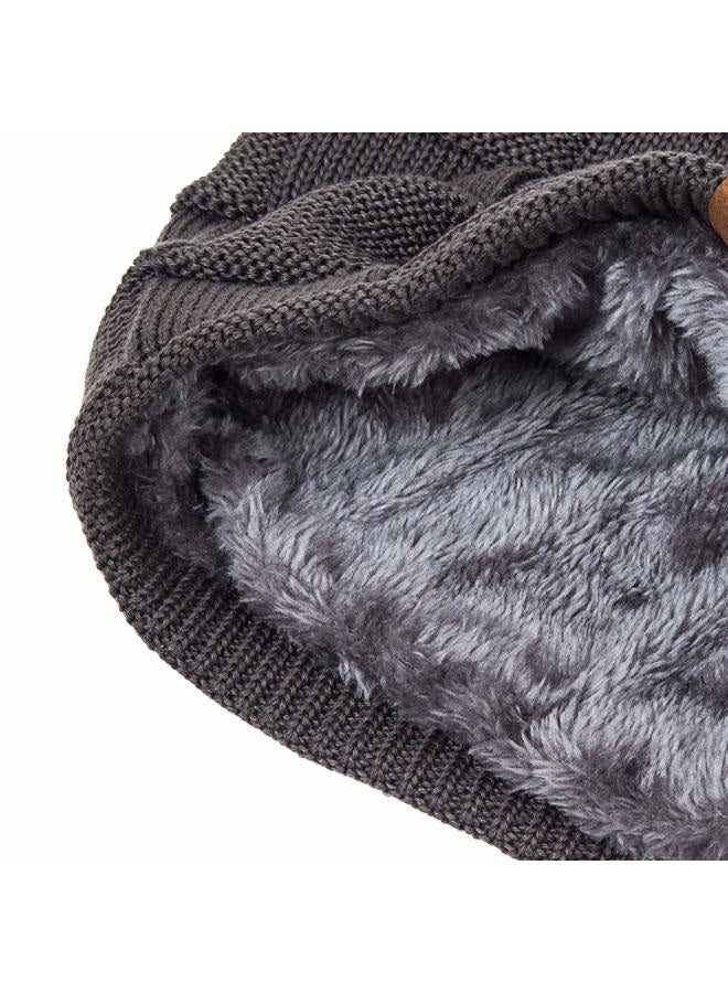 REDESS Winter Warm Knit Slouchy Beanie Hat, B3 Pure Dark Gray, One Size - Image 3