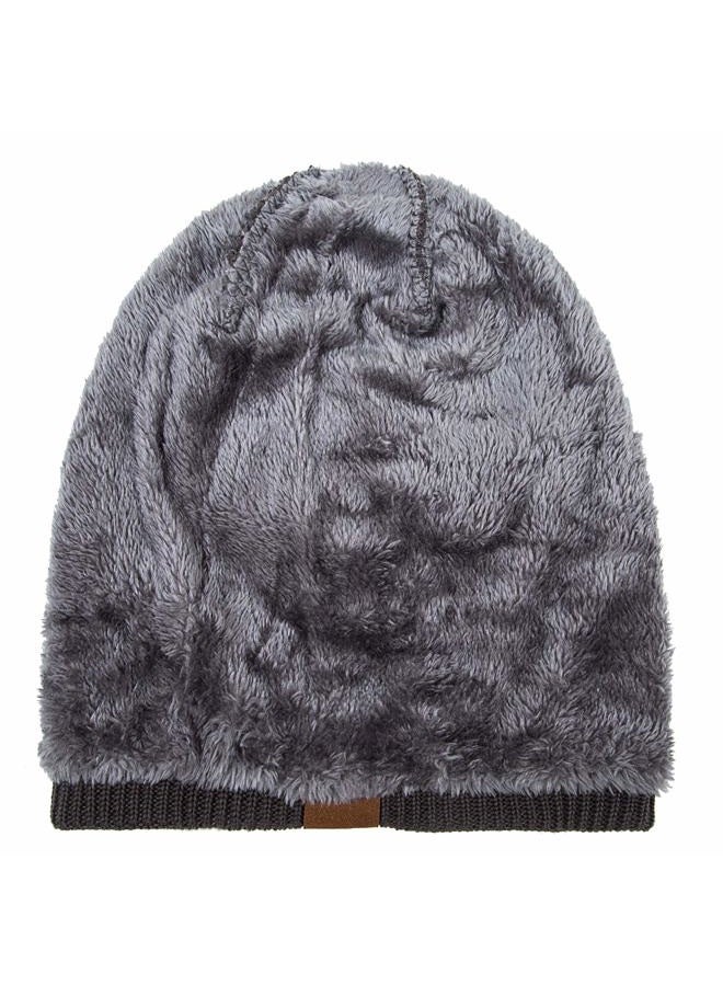 REDESS Winter Warm Knit Slouchy Beanie Hat, B3 Pure Dark Gray, One Size - Image 4