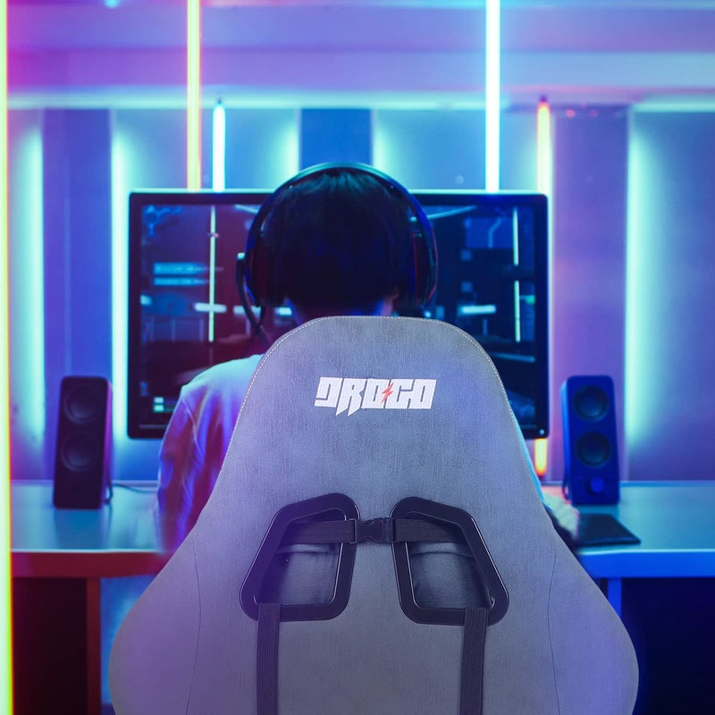 BAYBEE BAYBEE Drogo Ergo Plus Ergonomic Gaming Chair With FootrestBreathable FabricAdjustable Seat3D ArmrestHeadMassager Lumbar Support PillowHomeOffice Chair With Full Recline BackBlue  - Image 3