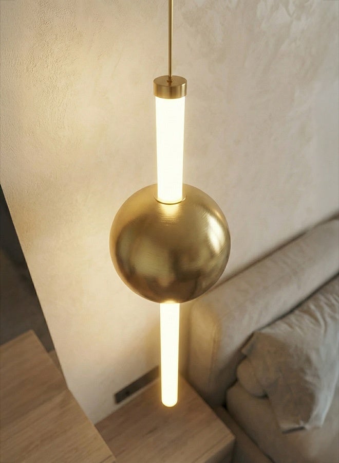  سبولكس سبولوكس للإضاءة العصرية، ضوء، معلّق LED مفرد وفاخر، باللون البرونزي، ‎60×10 سم‎، مناسب لغرفة النوم وغرفة المعيشة، إضاءة جانب السرير - Image 3