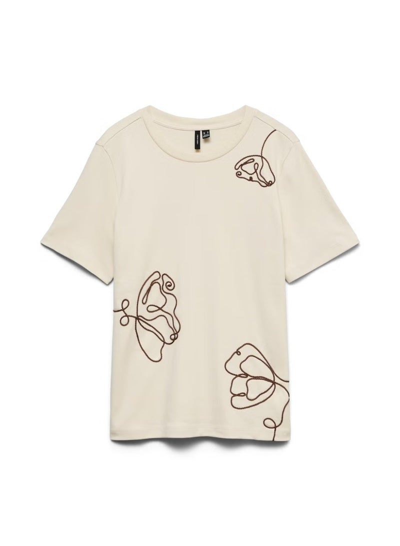 VERO MODA Vmirene Ss O-neck T-shirt Jrs - Image 3