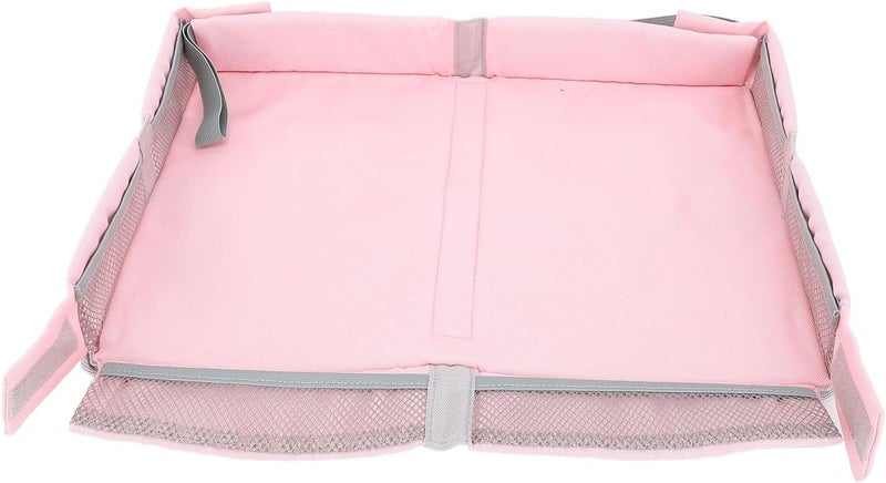 Aramox Foldable Travel Tray Cover for Airplanes, Trains with Kids Entertainment Toy Organizer Bag Multifunctional Table Tray (Pink) - Image 1