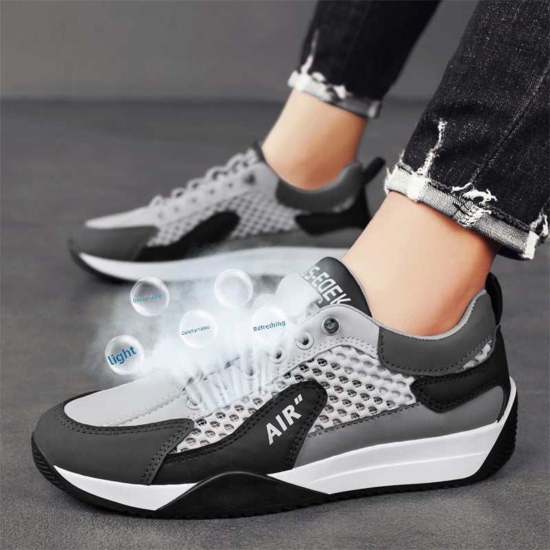 2024 أحذية رياضية للرجال قابلة للتنفس من شبكة ل-8880 رمادي - Image 1