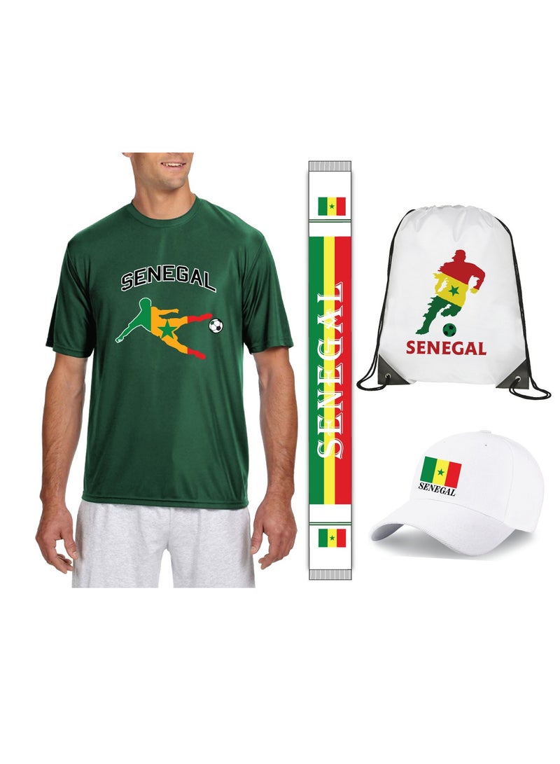 Senegal Sports Dry Fit T-shirt - Soccer Team Printed T shirts - Team Jersey T Shirts for Men and Women - Combo Pack - Image 1