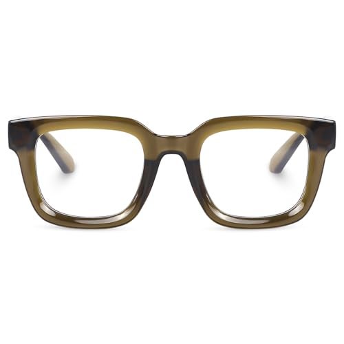 Peter Jones Square Unisex Blue Light Blocking Computer/Gaming Glasses I Frame & Lenses I Large Size 51-16-150 MM, Comfortable Fit, Model AG3803GR - Image 2