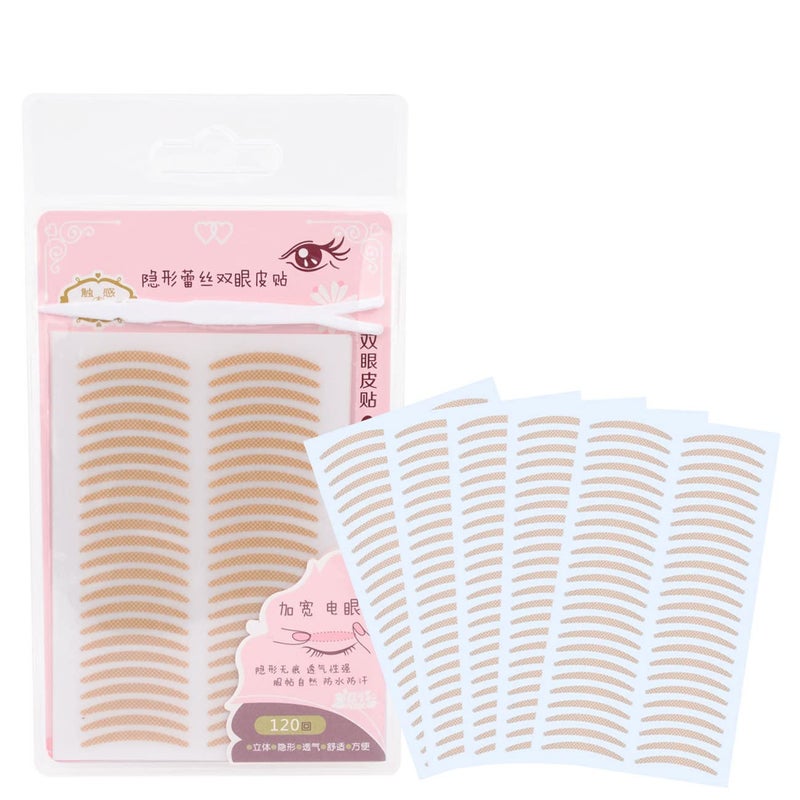 Pormasbenzer Invisible Lace Self-adhensive Fiber One-Sided Sticky Double Eyelid Tapes Stickers, Medical-use Breathable Fiber Instantly Eyelids Lift, Suitable for Hooded, Droopy, Uneven, Mono-eyelids - Image 1