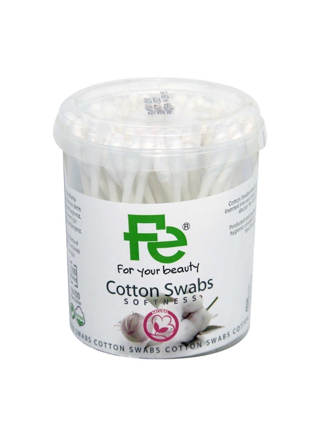 في أعواد قطنية للعناية بالأذن - 100 قطعة