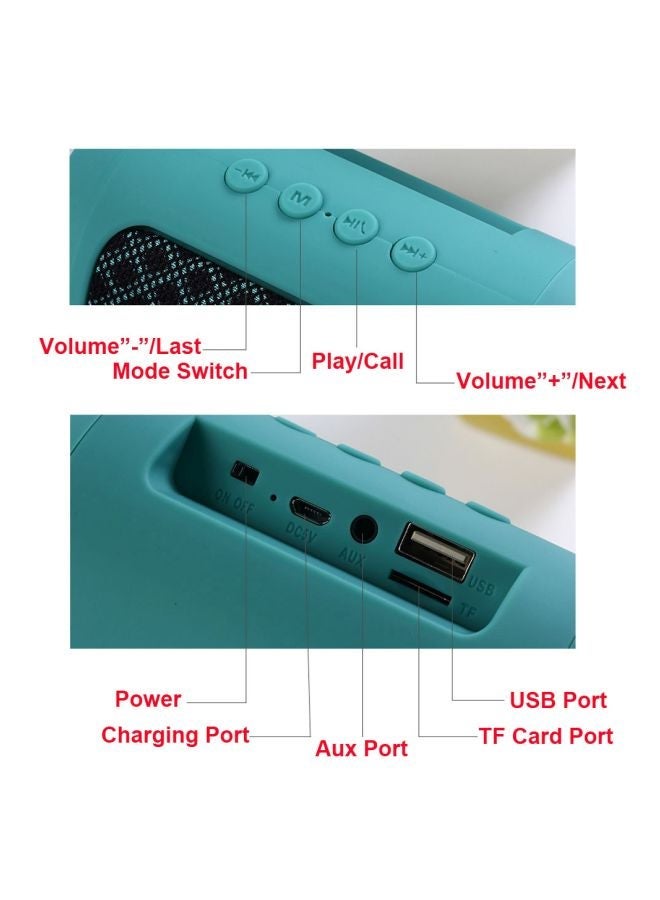 NIBEMINENT Portable Bluetooth Speaker Green - Image 3