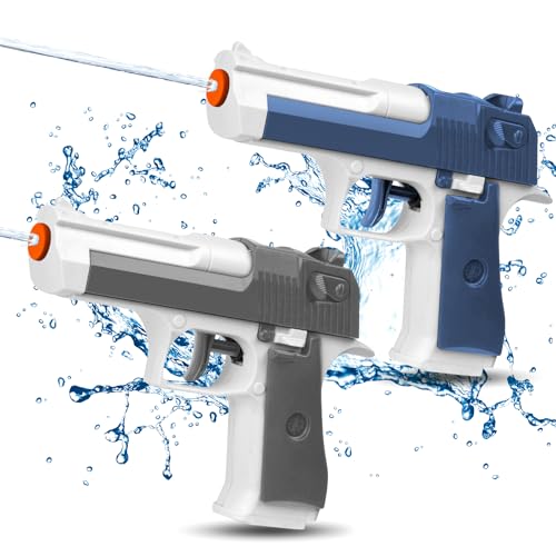 COOLFOX 2 Pack Water Guns for Kids Squirt Gun Water Blaster Soaker Water Pistol Toys for Toddlers Child Boys Girls Ideal Summer Gifts for Swimming Pool Beach Party Outdoor Shooting Game Water Fighting Toy - Image 1