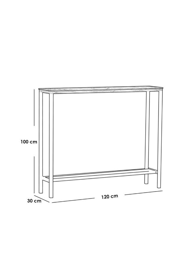 الهوم طاولة مدخل 100x30x120 سم - وذهبي  - Image 2