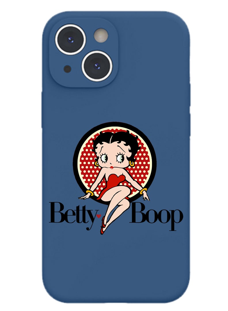 Theodor Protective Slim Fit Case Liquid Silicone Cover with Full Body Protection Anti-Scratch Shockproof Case For iPhone 15 Plus Blue  - Bike diesel mate copy - Image 1