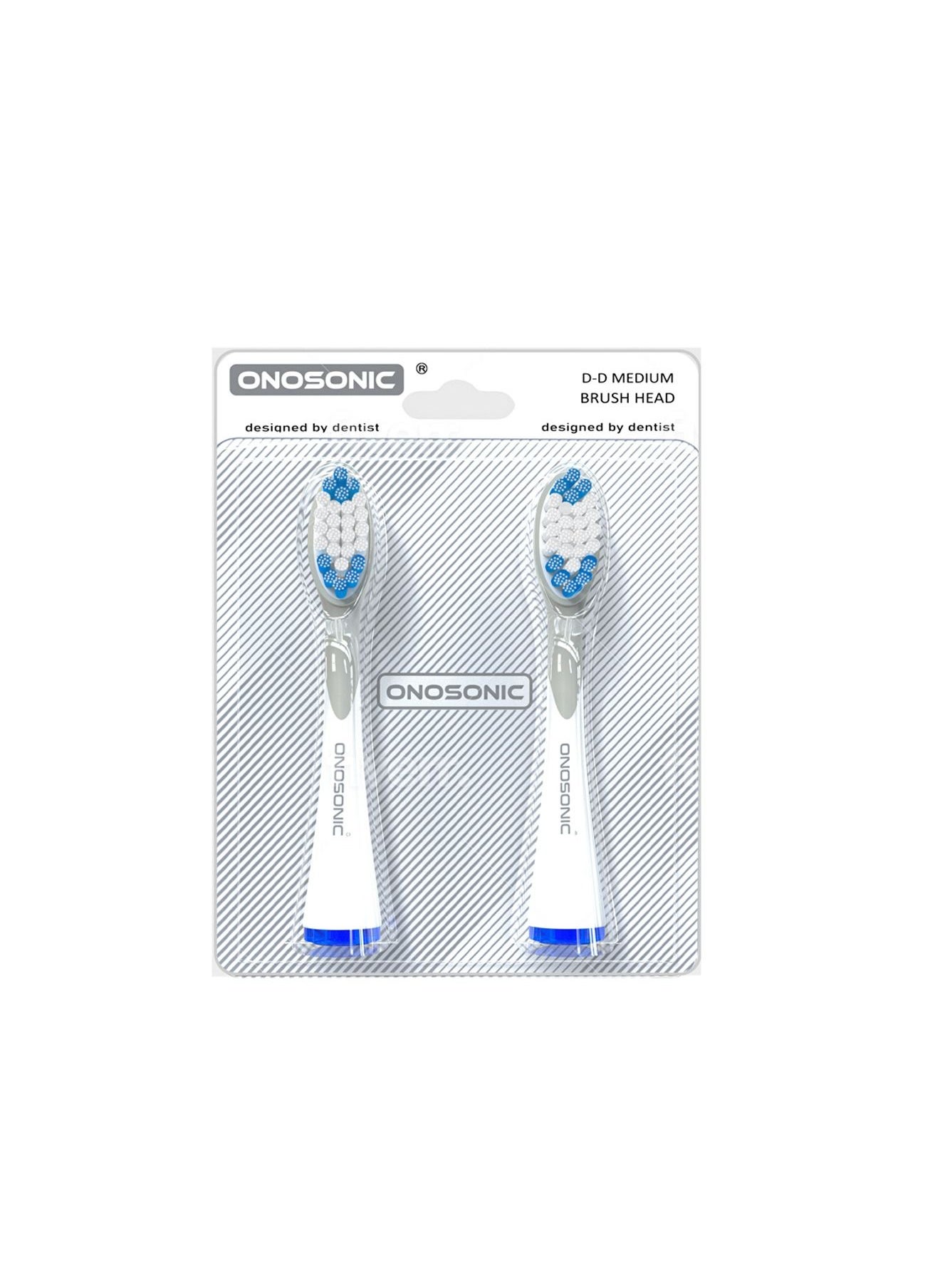 ONOSONIC ONOSONIC D-D  Toothbrush Heads for ONOSONIC DX-1  Electric Toothbrush  Replacement Brush Heads with Gentle Bristles for Whiter Teeth and Healthy Gums Superior stains removal Recommended by Dentists 