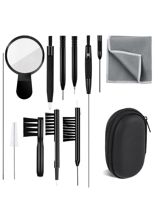 Generic Hearing Aid Cleaning Kit, 13 Pieces, Includes Nylon Brushes, Magnifier, Ventilation Rod, Screwdriver, Case for Headphones, Earplugs, Mobile Phone Charging Holes - Image 1