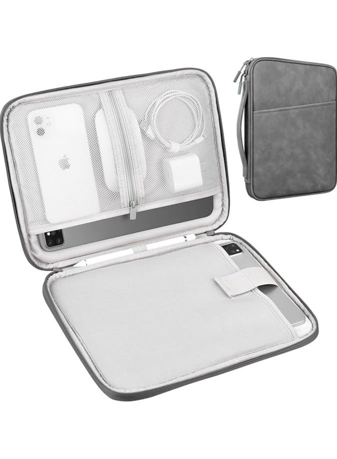 Green Tiger Tablet Sleeve Case for 11 inch iPad Pro M4 / 11 inch iPad Air M2 / 10.9 inch iPad / 10.2" iPad / 10.9" iPad Air / 10.5" iPad Pro Air, 11 inch Galaxy Tab A9+ Bag, Fit Magic Keyboard, Dark Gray - Image 1