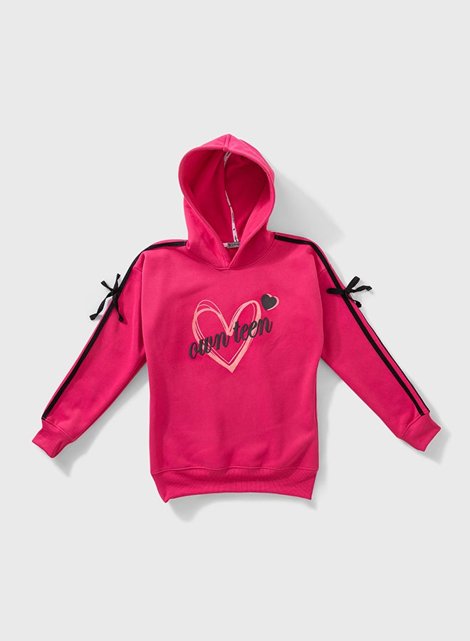 اون كيدز سويت شيرت للبنات اليافعات مبطن فليس