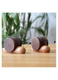 XiuWoo Wood Coaster Set, Snail Shape Wooden Coasters, Heat Insulation Coffee Tea for Dining Home Decor Housewarming Gift (Black Walnut)  - Image 3