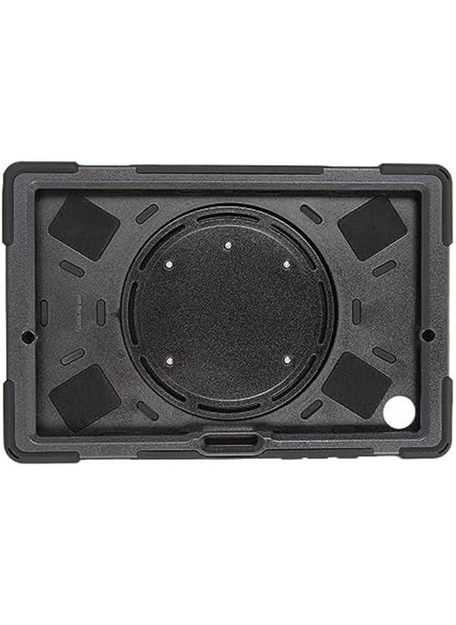 erorex - Rugged Tablet Case Cutouts 360 Degree Rotating Stand Tablet Protective Shell Hand Strap Kickstand Tab A8 10.5 X200 205 Black - Image 1