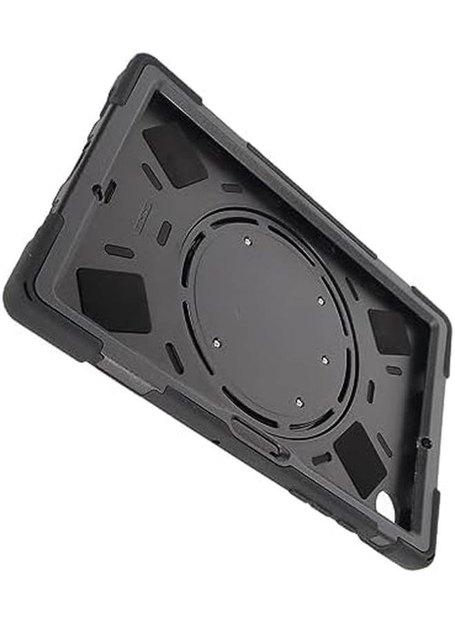 erorex - Rugged Tablet Case Cutouts 360 Degree Rotating Stand Tablet Protective Shell Hand Strap Kickstand Tab A8 10.5 X200 205 Black - Image 1