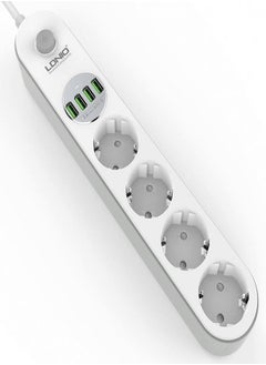Smart Power Strip 4 port USB 4 power Socket strip 2500W 10A USB charger Smart Home Control 2m Power Cord