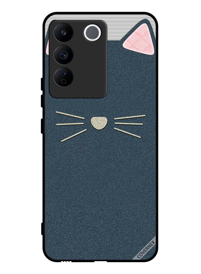 Covernex Protective Case Cover For Vivo S16e Cat Art Leather Pattern - Image 1