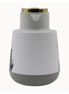 YOLO Yolo 1 Liter Coffee/Tea Vacuum Flask for Hot and Cold Drinks – Urban Lady Design, Grey Color, Heat Insulated with Durable Construction  - Image 5
