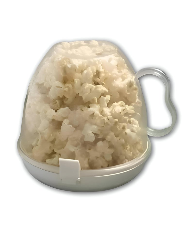 Fast Popcorn Popper - BPA-free plastic bowl with heat-resistant handle, creates crunchy popcorn in under a minute, no mess, no oil, perfect for quick snacks. - Image 1