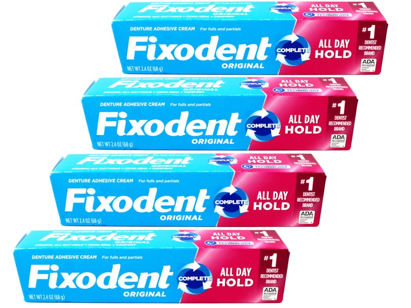 Fixodent Fixodent 83515968 Denture Adhesive 9.6 oz. 4 Pack - Image 1