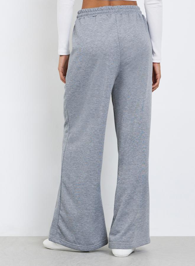 ستايلي جوغر بأرجل واسعة سادة برباط خصر - Image 4