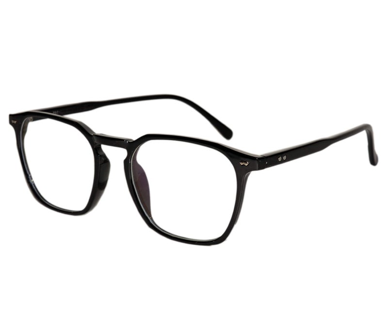 Peter Jones Black Square Medium Unisex Optical Frame (110B) - Image 2