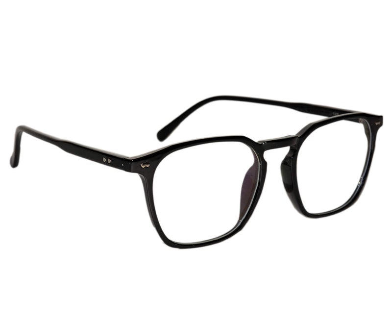 Peter Jones Black Square Medium Unisex Optical Frame (110B) - Image 1