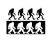 BizBugs 08 Pack Bigfoot Decal Small Stickers Sasquatch 4 White 4 Black Size 3 H x 2 W for Tumbler Cup Cars Trucks Vans Walls Laptop - Image 2