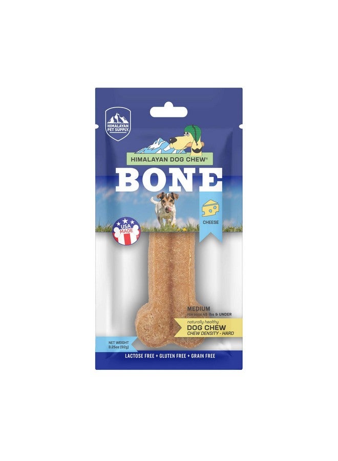 هيمالايان_دوج_تشو عظمة مضغ للكلاب من Himalayan Pet Supply - متوسطة الحجم | تدوم طويلاً، خالية من البقع، غنية بالبروتين، قليلة الرائحة | طبيعية 100%، صحية وآمنة | خالية من اللاكتوز أو الجلوتين أو الصويا أو الحبوب | للكلاب التي يبلغ وزنها 45 رطلاً أو أقل، جبن - Image 1