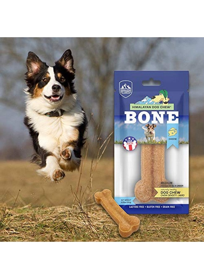 هيمالايان_دوج_تشو عظمة مضغ للكلاب من Himalayan Pet Supply - متوسطة الحجم | تدوم طويلاً، خالية من البقع، غنية بالبروتين، قليلة الرائحة | طبيعية 100%، صحية وآمنة | خالية من اللاكتوز أو الجلوتين أو الصويا أو الحبوب | للكلاب التي يبلغ وزنها 45 رطلاً أو أقل، جبن - Image 5