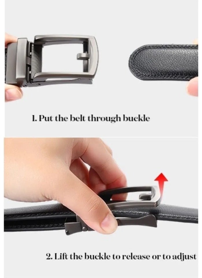 Bosskan - Automatic Buckle Suit Holeless Classic Belt - Image 1