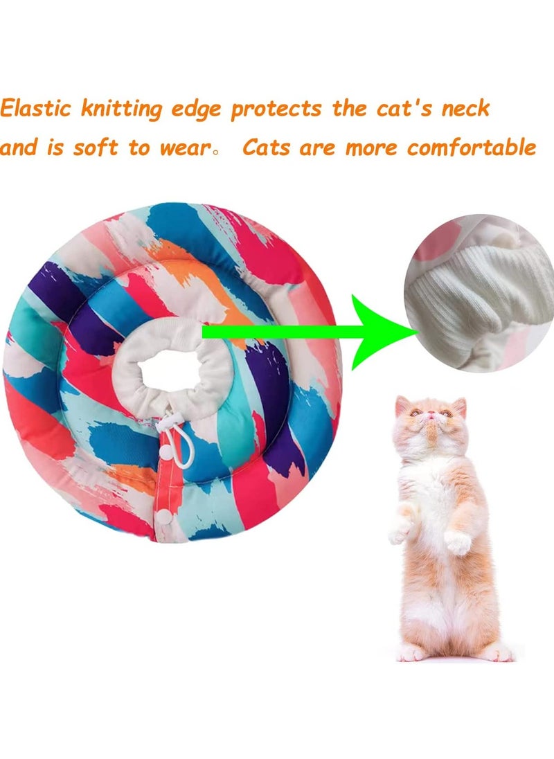 Adjustable Cat Cone Collar Soft,  Cat Recovery Collar, Cat Cones After Surgery Cat Pillow,  Decoration for Kittens