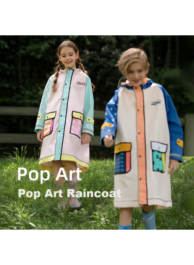 Tiantianzai Children's Raincoat For Girls And Boys, Elementary School Students' Specialized With Backpack Space, Kindergarten Full-body Rain Protection Separate Poncho - Image 3
