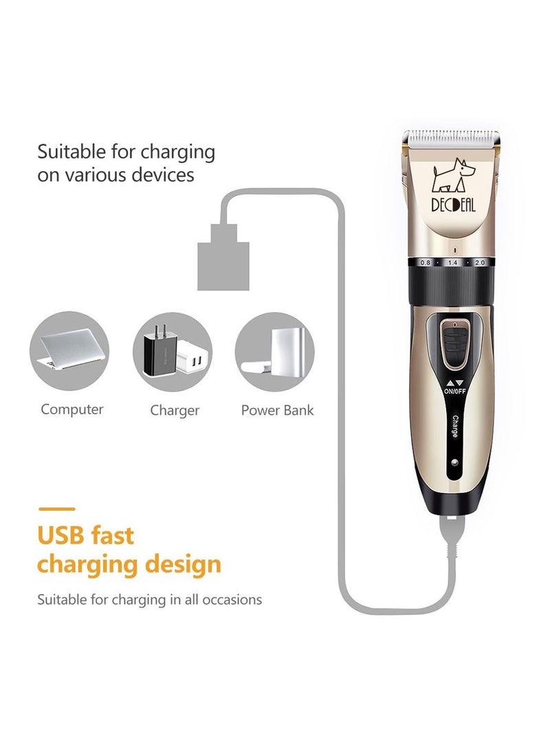 12-Piece Electric Power Clipper Pet Grooming Kit