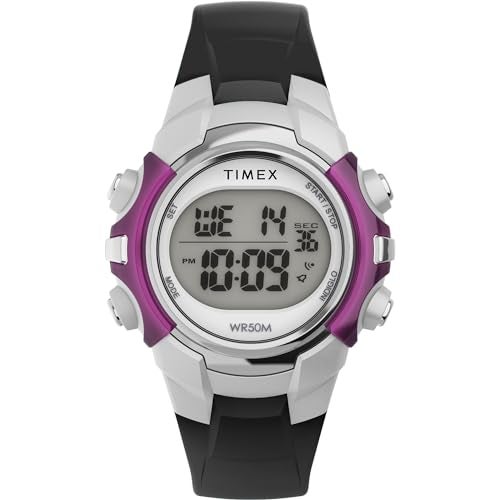 Timex Mens Digital 33mm Watch Black Band Digital Dial Black Case - Image 1