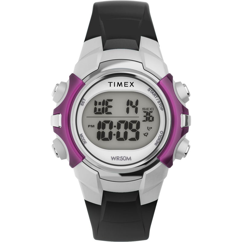 Timex Mens Digital 33mm Watch Black Band Digital Dial Black Case - Image 2