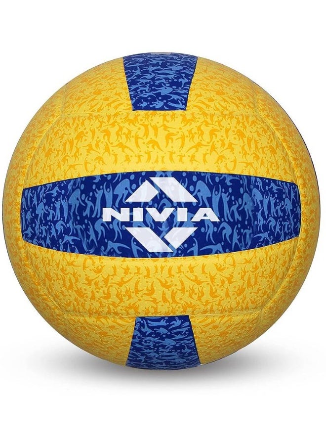 Nivia NIVIA G-2020 Volleyball - Size: 4  (Standard, Blue, Yellow) - Image 1
