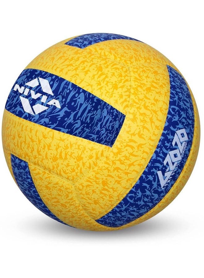 Nivia NIVIA G-2020 Volleyball - Size: 4  (Standard, Blue, Yellow) - Image 3