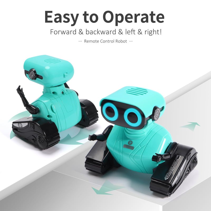GILOBABY Robot Toys, Remote Control Robot Toy, RC Robots for Kids with LED Eyes, Flexible Head & Arms, Dance Moves and Music, Birthday Gifts for Boys Ages 3+ Years (Blue) - Image 4