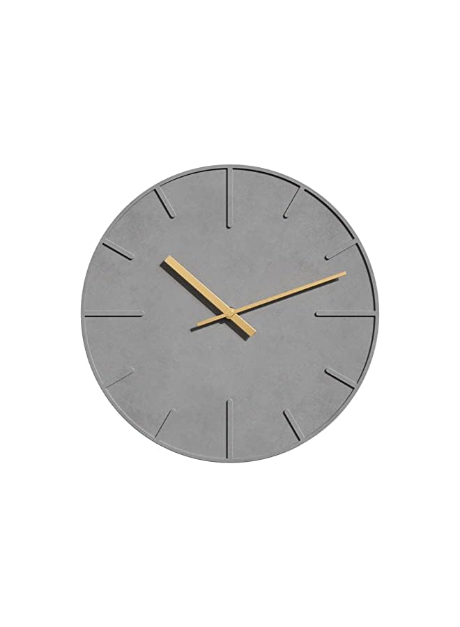 The Bros Wall Clock - Silent, Concrete-Made, Wall Hanging Clock, Simple, Modern, Scandinavian, 30CM, Room Decor, Living, Interior, Housewarming, Stylish, with Hooks - Image 2