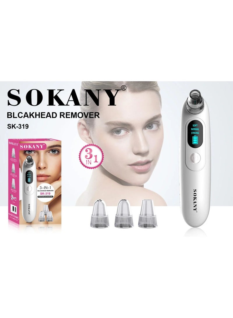 سوكاني جهاز شفط الدهون 3ف1 وتنظيف الوجه وتنظيف الرؤوس السوداء من سوكاني SK-319 - Image 2