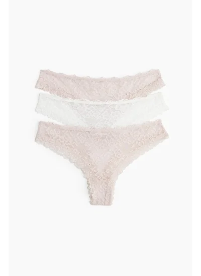 H&M 3-pack lace Brazilian briefs