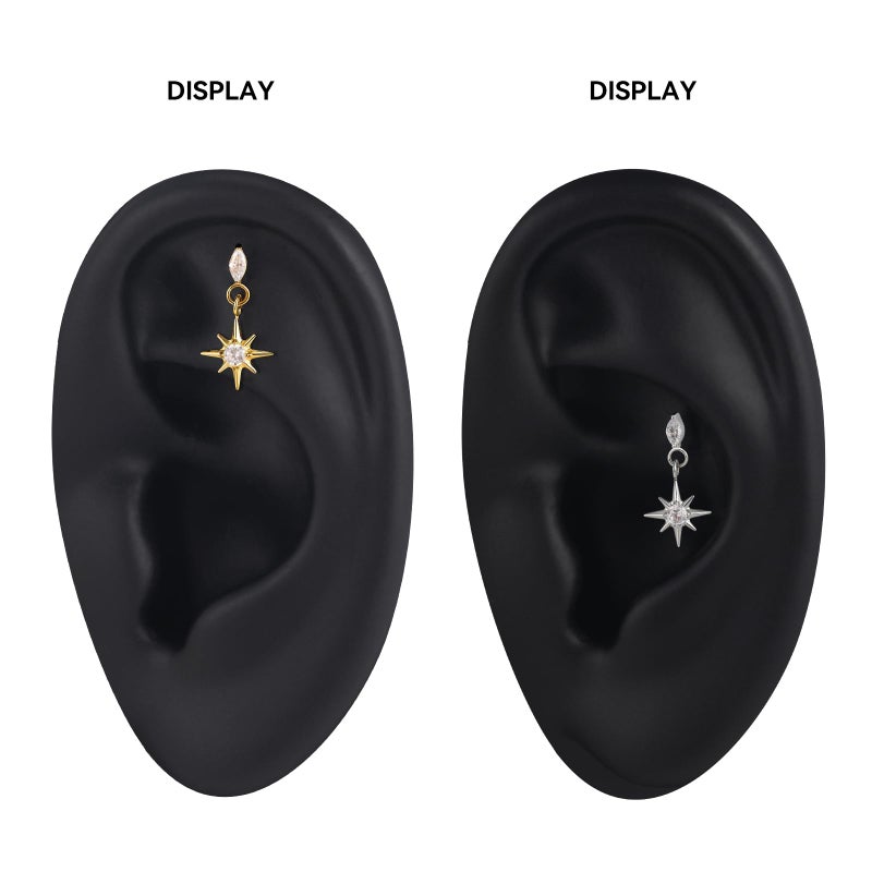 Humorrap Titanium Earrings for Women 18G 6mm 8mm - ASTM F136 Titanium Cartilage Piercing Jewelry for Tragus Helix Conch - Image 3