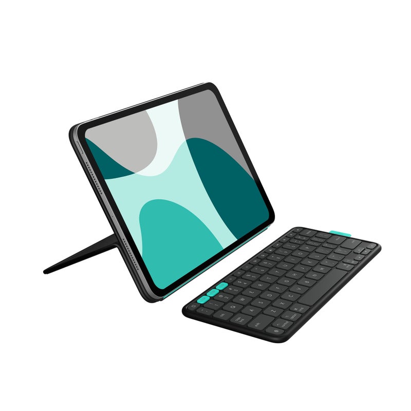 Logitech Flip Folio, Keyboard Case for iPad Pro 11-inch (M4 & M5) & iPad Air 11-inch (M2 & M3)(5th Gen - 2024) - Protective & Stowable Bluetooth Keyboard Case, Multi-Device - Midnight Black - Image 1