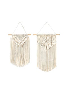 Antikiano Small Macrame 2 Pieces Wall Hanging & Wall Decor.New Bohemian Style 43x25 cm  - Image 1