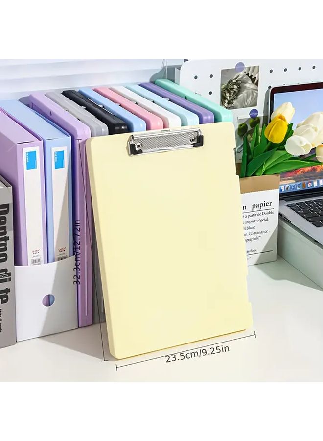 Green A4 Binder Organizer With Clips Heavy Duty ABS Plastic Document Holder - Image 3